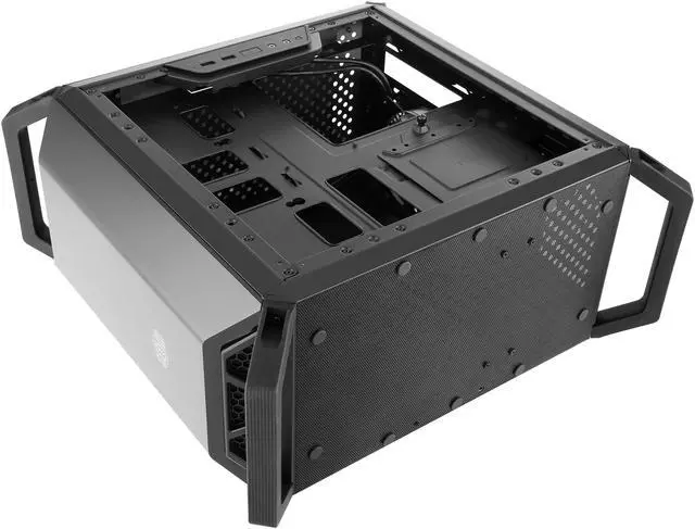 Alt view image 12 of 19 - Cooler Master MasterBox Q300P Micro ATX Tower w/ Front & Top Dark Mirror Panel, Transparent Acrylic Side Panel, Adjustable I/O  & 2x 120mm RGB Fans w/RGB Controller