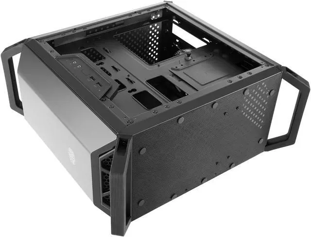 Alt view image 14 of 19 - Cooler Master MasterBox Q300P Micro ATX Tower w/ Front & Top Dark Mirror Panel, Transparent Acrylic Side Panel, Adjustable I/O  & 2x 120mm RGB Fans w/RGB Controller
