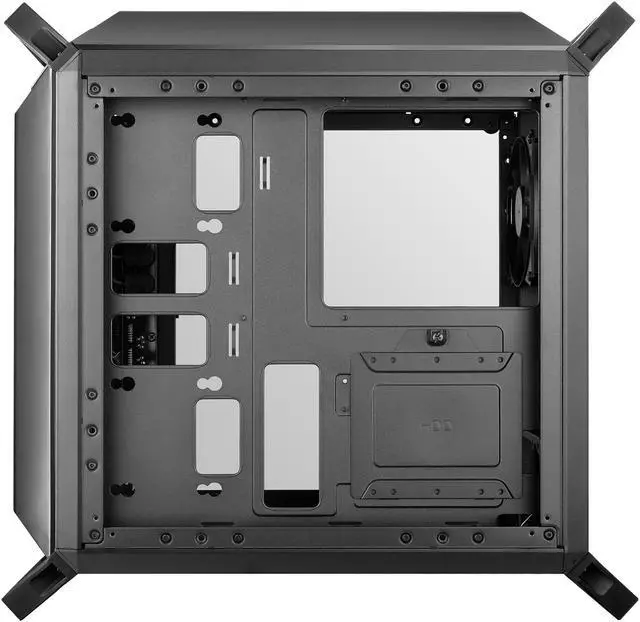Alt view image 6 of 19 - Cooler Master MasterBox Q300P Micro ATX Tower w/ Front & Top Dark Mirror Panel, Transparent Acrylic Side Panel, Adjustable I/O  & 2x 120mm RGB Fans w/RGB Controller