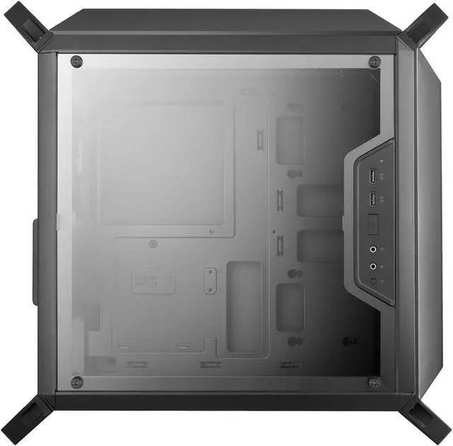 Alt view image 7 of 19 - Cooler Master MasterBox Q300P Micro ATX Tower w/ Front & Top Dark Mirror Panel, Transparent Acrylic Side Panel, Adjustable I/O  & 2x 120mm RGB Fans w/RGB Controller