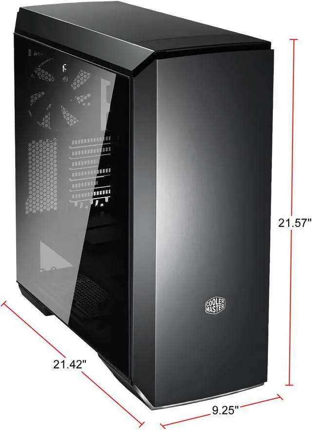 Alt view image 3 of 13 - Cooler Master  MasterCase MC600P ATX-Mid Tower w/FreeForm Modular, Minimal Design, Tempered Glass Side Panel, Front RGB LED Strip, Discreet Air Vents & Cable Management Cover