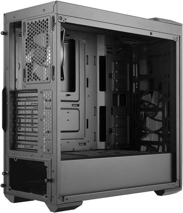 Alt view image 10 of 11 - Cooler Master MasterBox MB500 ATX Mid-Tower w/ Front Semi-Meshed Ventilation, Tempered Glass Side Panel & 3 x 120mm RGB Fans
