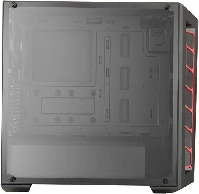 Alt view image 10 of 16 - Cooler Master MasterBox MB511 ATX Mid-Tower with Front Mesh Ventilation, Front Side Red Accent Mesh Intake & Transparent Acrylic Side Panel