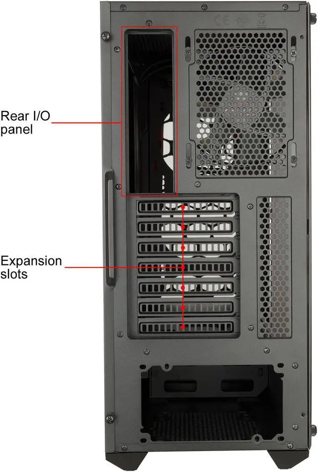 Alt view image 16 of 16 - Cooler Master MasterBox MB511 ATX Mid-Tower with Front Mesh Ventilation, Front Side Red Accent Mesh Intake & Transparent Acrylic Side Panel