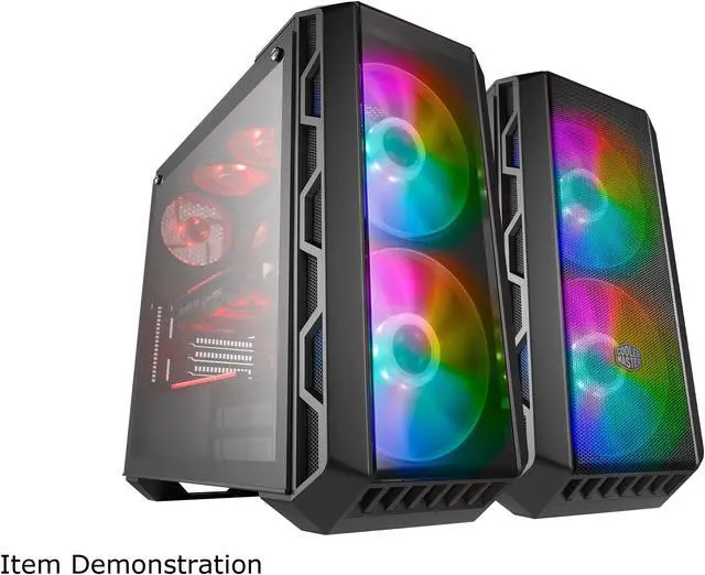 Alt view image 11 of 18 - Cooler Master MasterCase H500 ARGB Airflow ATX Mid-Tower with Mesh and Transparent Front Panel Option, Dual 200mm ARGB Lighting Fans, and Tempered Glass