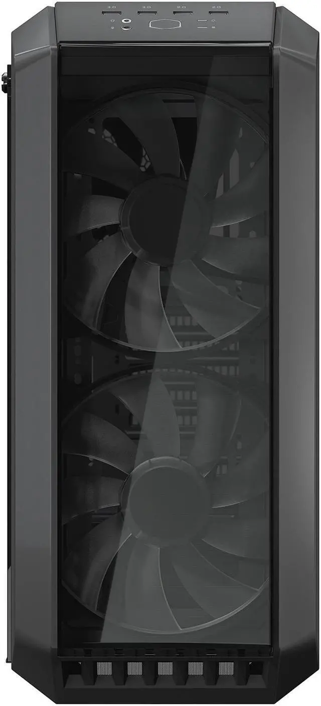 Alt view image 4 of 18 - Cooler Master MasterCase H500 ARGB Airflow ATX Mid-Tower with Mesh and Transparent Front Panel Option, Dual 200mm ARGB Lighting Fans, and Tempered Glass
