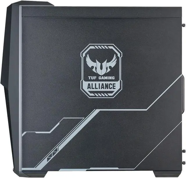 Alt view image 6 of 10 - Cooler Master MasterBox MB500 TUF Gaming Alliance Edition ATX Mid-Tower w/ TUF Aesthetic Design, Semi-Meshed Front Ventilation, Tempered Glass Side Panel & 3 x 120mm RGB Fans