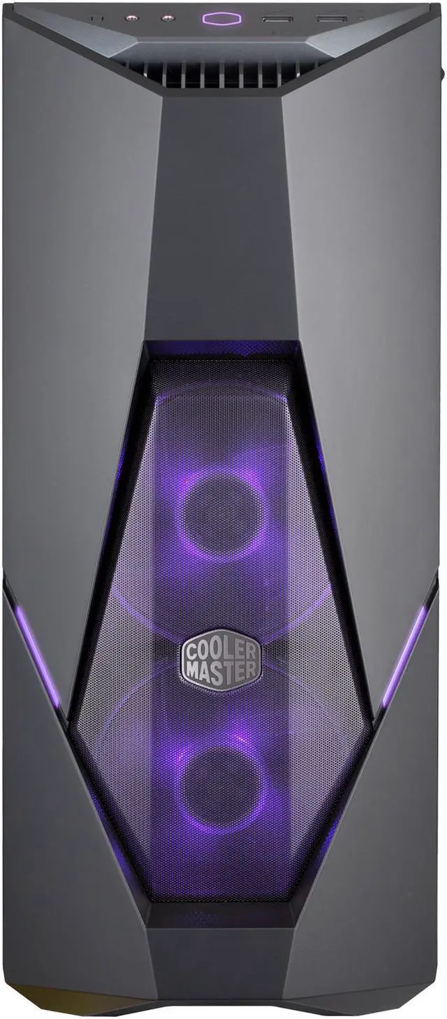 Alt view image 4 of 11 - Cooler Master MasterBox K500 ARGB ATX Mid Tower w/ Front Semi-Meshed Ventilation, Tempered Glass Side Panel, ARGB Lighting System & 2 x 120mm ARGB Fans
