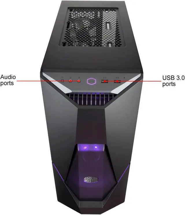 Alt view image 7 of 11 - Cooler Master MasterBox K500 ARGB ATX Mid Tower w/ Front Semi-Meshed Ventilation, Tempered Glass Side Panel, ARGB Lighting System & 2 x 120mm ARGB Fans