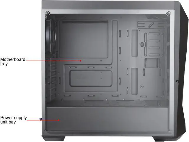 Alt view image 10 of 11 - Cooler Master MasterBox K500 ARGB ATX Mid Tower w/ Front Semi-Meshed Ventilation, Tempered Glass Side Panel, ARGB Lighting System & 2 x 120mm ARGB Fans