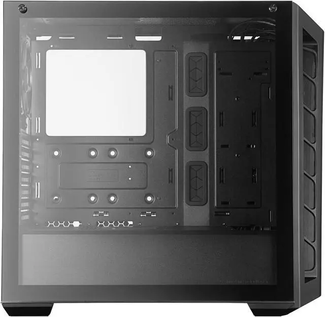 Alt view image 11 of 19 - Cooler Master MasterBox MB530P Black ATX Mid-Tower with Three Tempered Glass Panels, Front Side Mesh Intakes, Three 120mm ARGB Lighting Fans