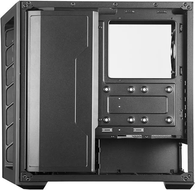 Alt view image 12 of 19 - Cooler Master MasterBox MB530P Black ATX Mid-Tower with Three Tempered Glass Panels, Front Side Mesh Intakes, Three 120mm ARGB Lighting Fans
