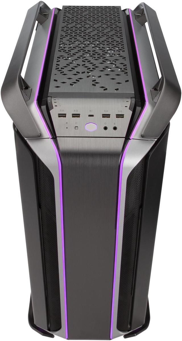 Alt view image 4 of 16 - Cooler Master COSMOS C700M with ARGB Lighting, Aluminum Panels, a Riser Cable, and Curved Tempered Glass