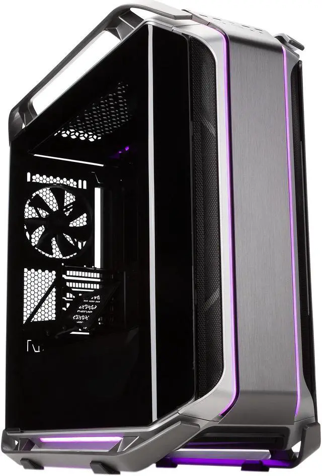 Alt view image 7 of 16 - Cooler Master COSMOS C700M with ARGB Lighting, Aluminum Panels, a Riser Cable, and Curved Tempered Glass