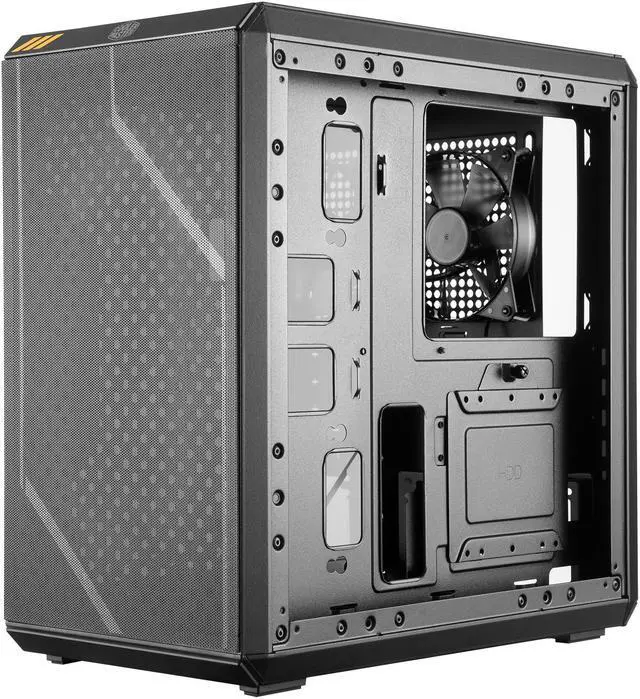 Alt view image 6 of 14 - Cooler Master MasterBox Q300L TUF Gaming Alliance Edition Micro ATX Tower w/ TUF Aesthetic Design, Transparent Acrylic Side Panel, Adjustable I/O & Fully Ventilated for Airflow