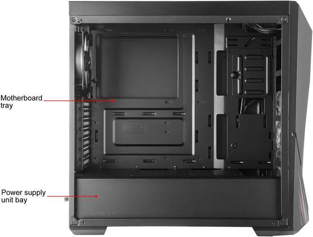 Alt view image 12 of 14 - Cooler Master MasterBox K500 Phantom Gaming Edition ATX Mid Tower w/ Phantom Aesthetic Design, Front Semi-Meshed Ventilation, Tempered Glass Side Panel, Front RGB Strips & 2 x 120mm RGB Fans
