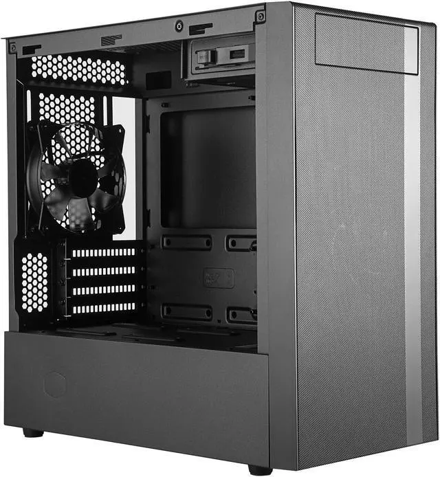 Alt view image 8 of 14 - Cooler Master MasterBox NR400 Micro-ATX Tower with Front Mesh Ventilation, Minimal Design, Tempered Glass Side Panel and Single Headset Jack