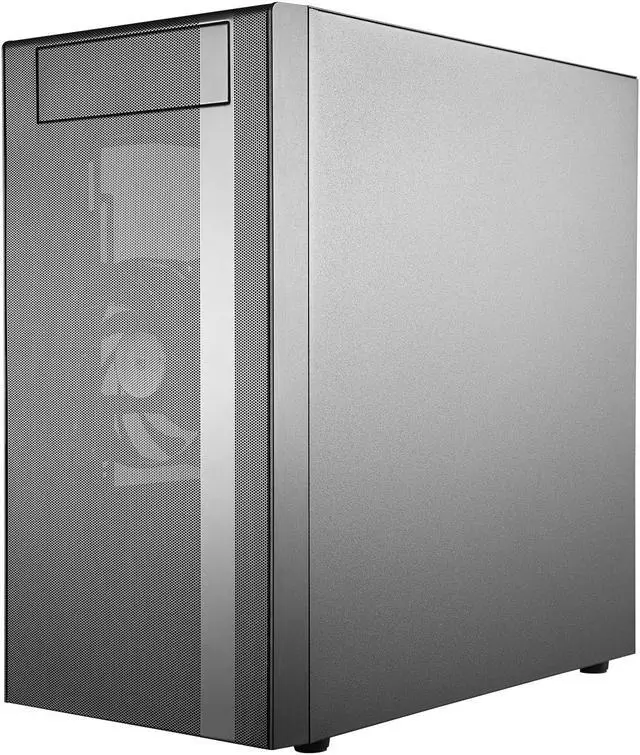 Alt view image 3 of 14 - Cooler Master MasterBox NR400 Micro-ATX Tower with Front Mesh Ventilation, Minimal Design, Tempered Glass Side Panel and Single Headset Jack