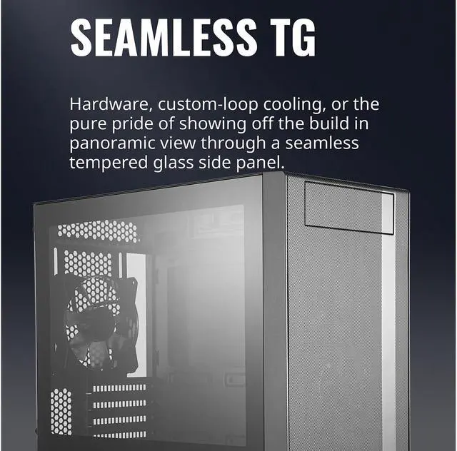 Alt view image 11 of 14 - Cooler Master MasterBox NR400 Micro-ATX Tower with Front Mesh Ventilation, Minimal Design, Tempered Glass Side Panel and Single Headset Jack