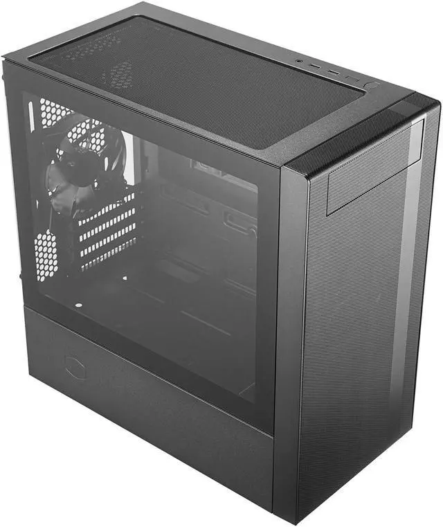 Alt view image 9 of 14 - Cooler Master MasterBox NR400 Micro-ATX Tower with Front Mesh Ventilation, Minimal Design, Tempered Glass Side Panel and Single Headset Jack