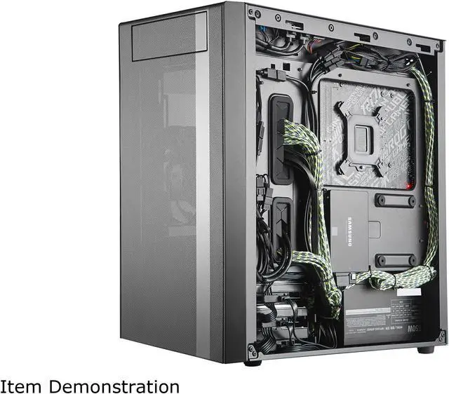 Alt view image 5 of 14 - Cooler Master MasterBox NR400 Micro-ATX Tower with Front Mesh Ventilation, Minimal Design, Tempered Glass Side Panel and Single Headset Jack