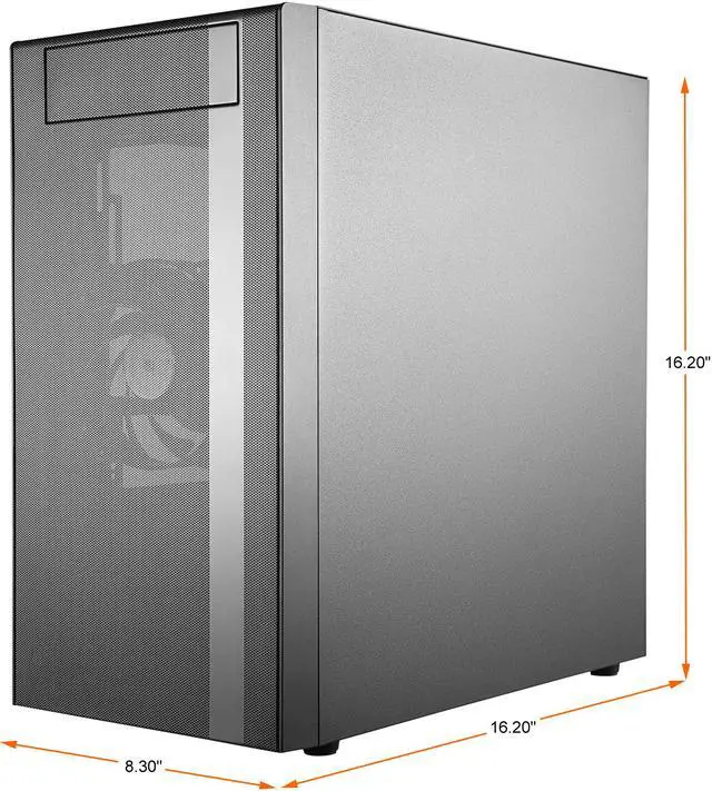 Alt view image 4 of 14 - Cooler Master MasterBox NR400 Micro-ATX Tower with Front Mesh Ventilation, Minimal Design, Tempered Glass Side Panel and Single Headset Jack