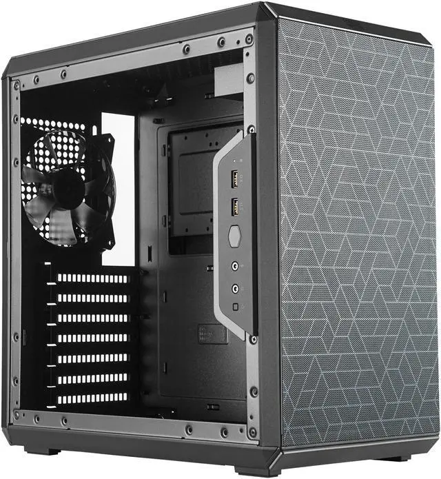 Alt view image 5 of 20 - Cooler Master MasterBox Q500L Mid Tower w/ ATX MB Support, Magnetic Dust Filter, Transparent Acrylic Side Panel, Adjustable I/O & Fully Ventilated for Airflow