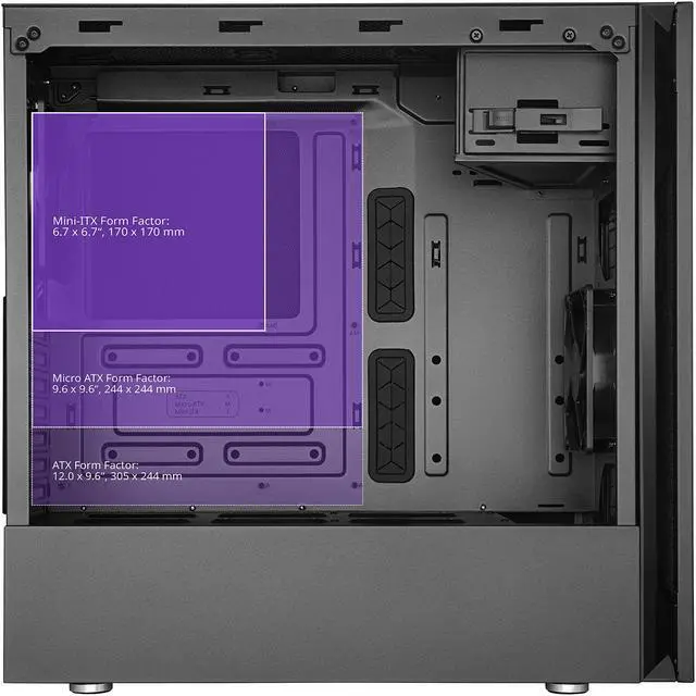 Alt view image 4 of 17 - Cooler Master Silencio S600 ATX Mid-Tower with Sound-Dampening Material, Tempered Glass Side Panel, Reversible Front Panel, SD Card Reader, and 2 x 120mm PWM Silencio FP Fans