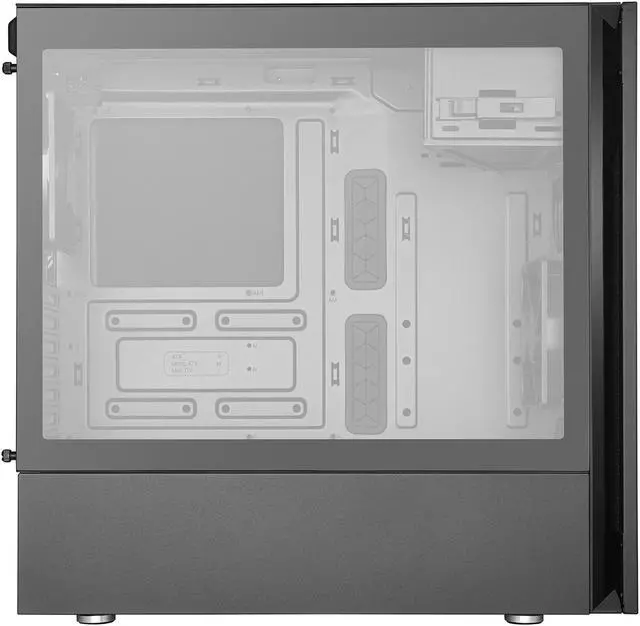 Alt view image 5 of 17 - Cooler Master Silencio S600 ATX Mid-Tower with Sound-Dampening Material, Tempered Glass Side Panel, Reversible Front Panel, SD Card Reader, and 2 x 120mm PWM Silencio FP Fans