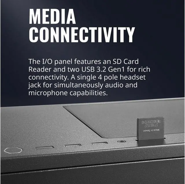 Alt view image 14 of 17 - Cooler Master Silencio S600 ATX Mid-Tower with Sound-Dampening Material, Tempered Glass Side Panel, Reversible Front Panel, SD Card Reader, and 2 x 120mm PWM Silencio FP Fans