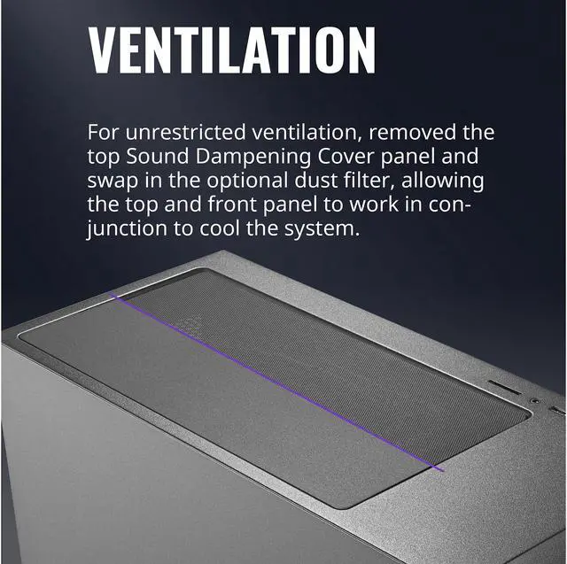 Alt view image 17 of 17 - Cooler Master Silencio S600 ATX Mid-Tower with Sound-Dampening Material, Tempered Glass Side Panel, Reversible Front Panel, SD Card Reader, and 2 x 120mm PWM Silencio FP Fans
