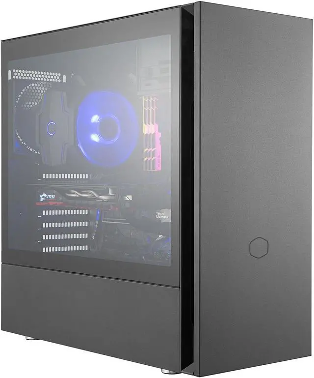 Alt view image 9 of 17 - Cooler Master Silencio S600 ATX Mid-Tower with Sound-Dampening Material, Tempered Glass Side Panel, Reversible Front Panel, SD Card Reader, and 2 x 120mm PWM Silencio FP Fans
