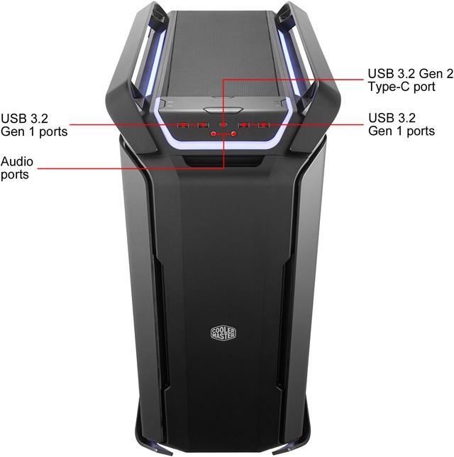 Alt view image 19 of 20 - Cooler Master Cosmos C700P Black Edition E-ATX Full-Tower with Curved Tempered Glass Side Panel, Flexible Interior layout, RGB Lighting control,  Type-C port and diverse liquid cooling layout