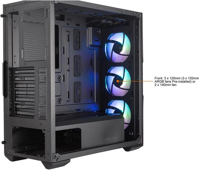 Alt view image 8 of 18 - Cooler Master MasterBox TD500 Mesh Airflow ATX Mid-Tower with Polygonal Mesh Front Panel, Crystalline Tempered Glass, E-ATX up to 10.5", Three 120mm ARGB Lighting Fans