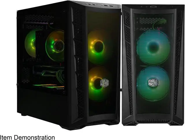 Alt view image 11 of 19 - Cooler Master MasterBox MB311L ARGB Airflow Micro-ATX Mini Tower with Fine Mesh Front Panel, Mesh Intake Vents, Tempered Glass Side Panel, ARGB Controller, Dual ARGB Lighting Fans - Black
