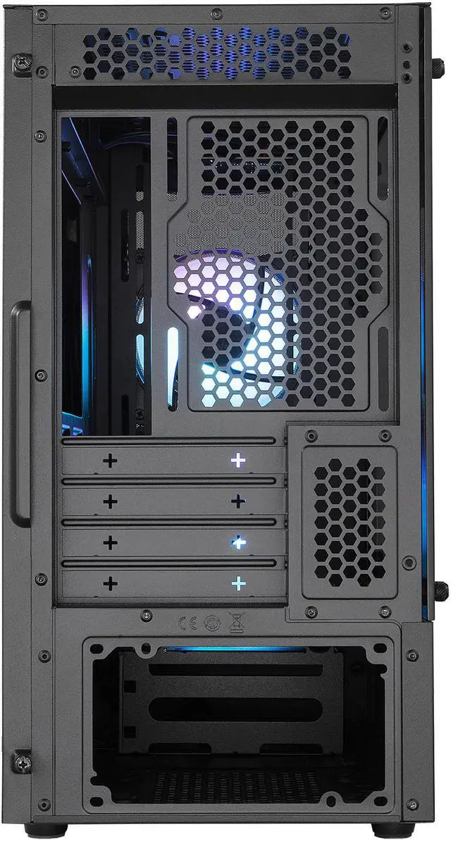 Alt view image 6 of 19 - Cooler Master MasterBox MB311L ARGB Airflow Micro-ATX Mini Tower with Fine Mesh Front Panel, Mesh Intake Vents, Tempered Glass Side Panel, ARGB Controller, Dual ARGB Lighting Fans - Black