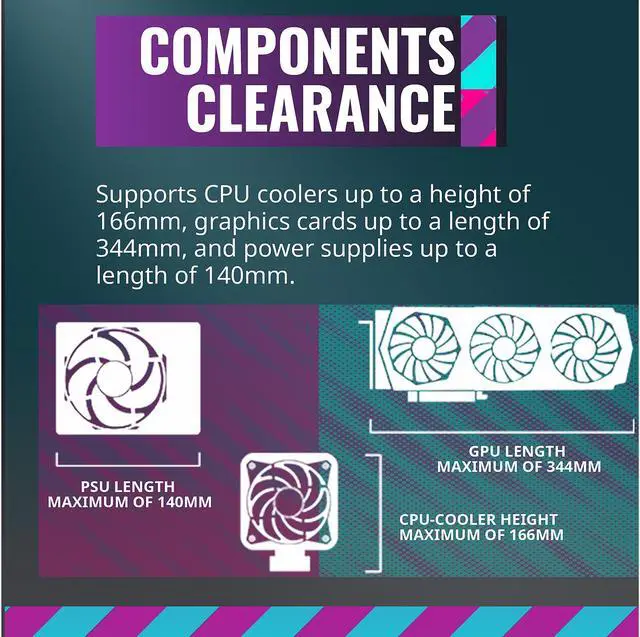 Alt view image 17 of 19 - Cooler Master MasterBox MB311L ARGB Airflow Micro-ATX Mini Tower with Fine Mesh Front Panel, Mesh Intake Vents, Tempered Glass Side Panel, ARGB Controller, Dual ARGB Lighting Fans - Black