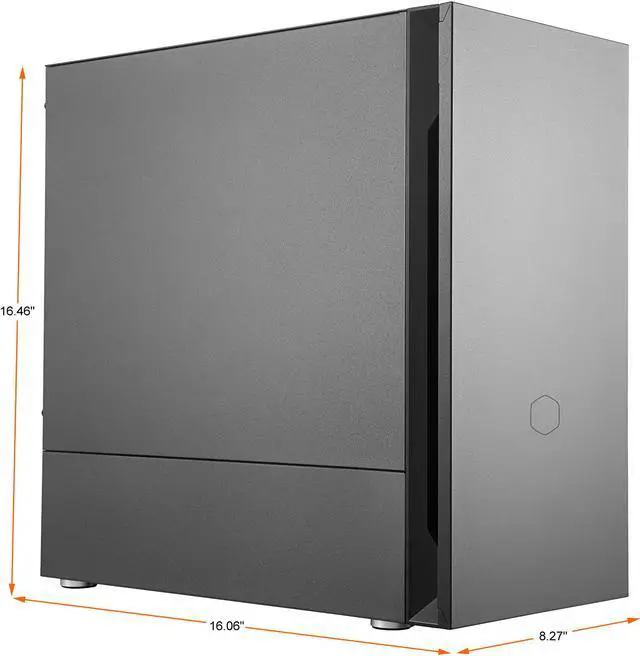 Alt view image 6 of 19 - Cooler Master Silencio S400 Micro-ATX Tower with Sound-Dampening Material, Sound-Dampened Solid Steel Side Panel, Reversible Front Panel, SD Card Reader, and 2 x 120mm PWM Silencio FP Fans