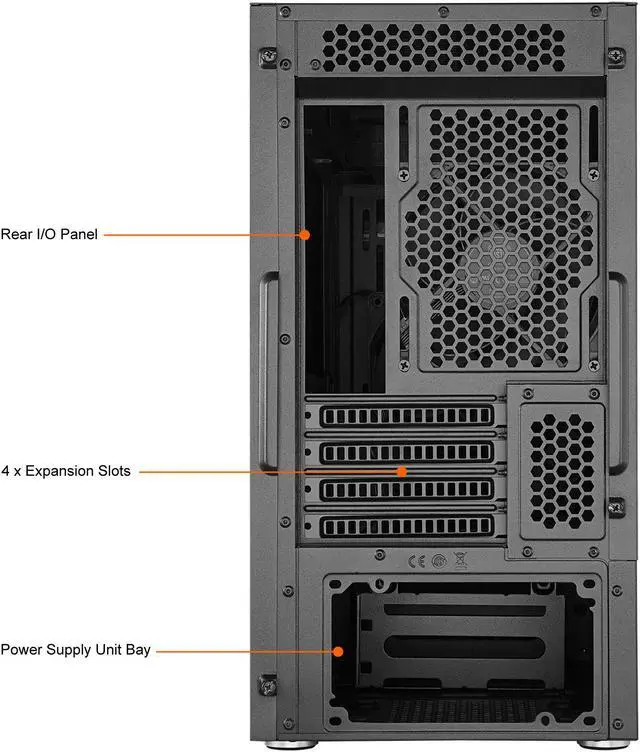 Alt view image 13 of 19 - Cooler Master Silencio S400 Micro-ATX Tower with Sound-Dampening Material, Sound-Dampened Solid Steel Side Panel, Reversible Front Panel, SD Card Reader, and 2 x 120mm PWM Silencio FP Fans