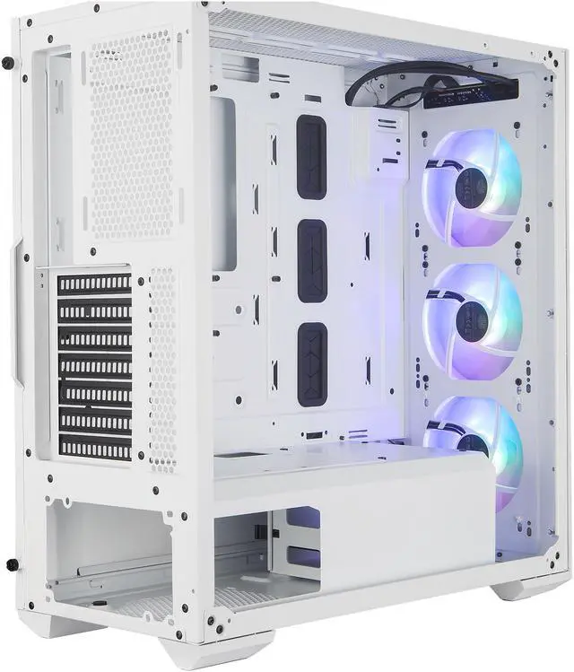 Alt view image 7 of 18 - Cooler Master MasterBox TD500 Mesh White Airflow ATX Mid-Tower with Polygonal Mesh Front Panel, Crystalline Tempered Glass, E-ATX up to 10.5", Three 120mm ARGB Lighting Fans