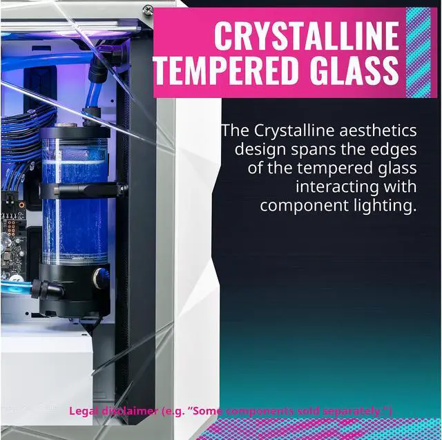 Alt view image 16 of 18 - Cooler Master MasterBox TD500 Mesh White Airflow ATX Mid-Tower with Polygonal Mesh Front Panel, Crystalline Tempered Glass, E-ATX up to 10.5", Three 120mm ARGB Lighting Fans