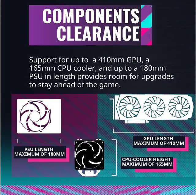 Alt view image 17 of 18 - Cooler Master MasterBox TD500 Mesh White Airflow ATX Mid-Tower with Polygonal Mesh Front Panel, Crystalline Tempered Glass, E-ATX up to 10.5", Three 120mm ARGB Lighting Fans