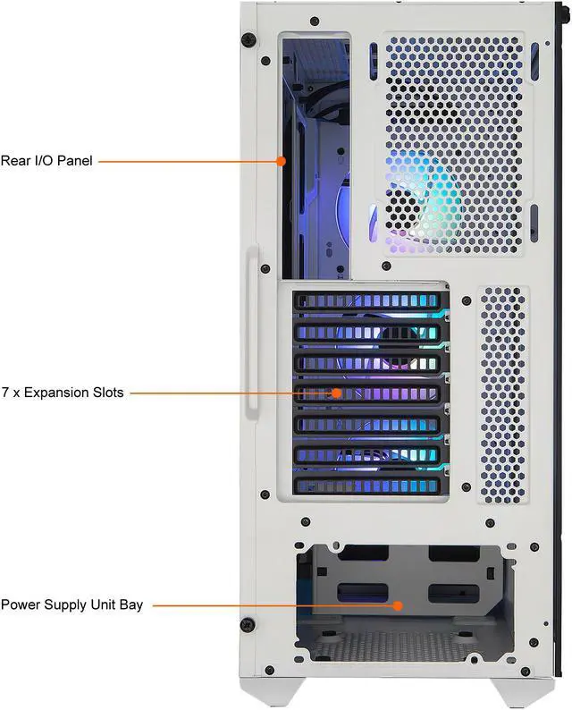 Alt view image 10 of 18 - Cooler Master MasterBox TD500 Mesh White Airflow ATX Mid-Tower with Polygonal Mesh Front Panel, Crystalline Tempered Glass, E-ATX up to 10.5", Three 120mm ARGB Lighting Fans