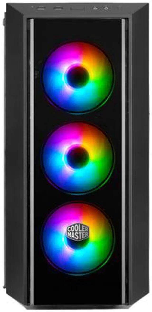 Alt view image 3 of 8 - Cooler Master MasterBox Pro 5 ARGB ATX Mid-Tower with Adaptable Layout E-ATX up to 10.5", DarkMirror Front Panel, Tempered Glass, Three 120mm ARGB Lighting Fans - Black