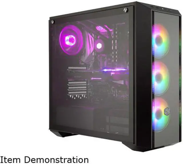 Alt view image 7 of 8 - Cooler Master MasterBox Pro 5 ARGB ATX Mid-Tower with Adaptable Layout E-ATX up to 10.5", DarkMirror Front Panel, Tempered Glass, Three 120mm ARGB Lighting Fans - Black