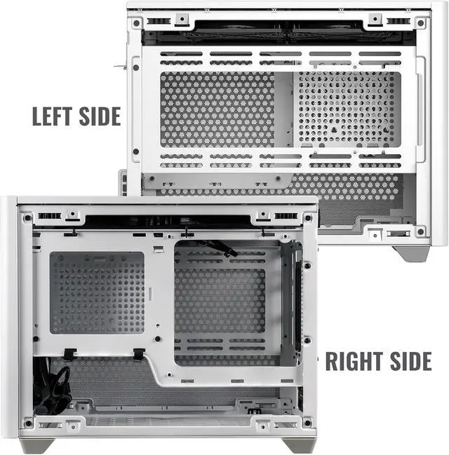 Alt view image 9 of 20 - Cooler Master MasterBox NR200P White SFF Small Form Factor Mini-ITX Case with Tempered glass or Vented Panel Option, PCI Riser Cable, Triple-slot GPU, Tool-Free and 360 Degree Accessibility