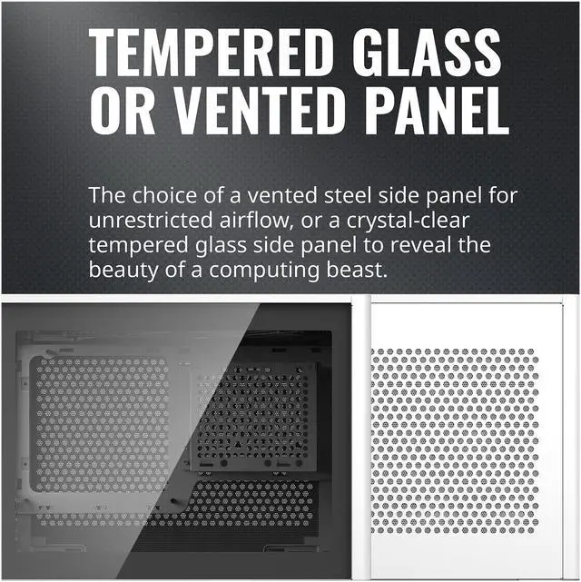 Alt view image 15 of 20 - Cooler Master MasterBox NR200P White SFF Small Form Factor Mini-ITX Case with Tempered glass or Vented Panel Option, PCI Riser Cable, Triple-slot GPU, Tool-Free and 360 Degree Accessibility