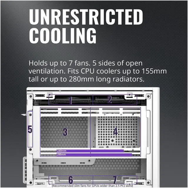 Alt view image 17 of 20 - Cooler Master MasterBox NR200P White SFF Small Form Factor Mini-ITX Case with Tempered glass or Vented Panel Option, PCI Riser Cable, Triple-slot GPU, Tool-Free and 360 Degree Accessibility