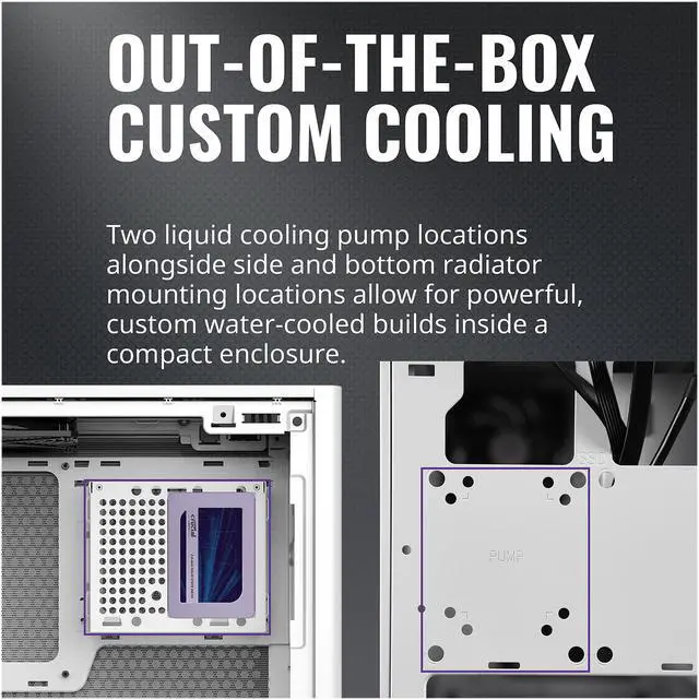 Alt view image 18 of 20 - Cooler Master MasterBox NR200P White SFF Small Form Factor Mini-ITX Case with Tempered glass or Vented Panel Option, PCI Riser Cable, Triple-slot GPU, Tool-Free and 360 Degree Accessibility