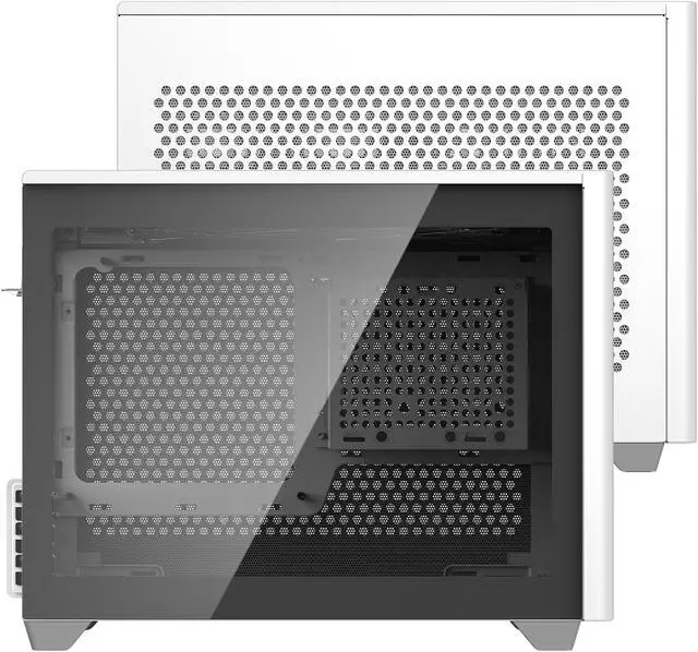 Alt view image 7 of 20 - Cooler Master MasterBox NR200P White SFF Small Form Factor Mini-ITX Case with Tempered glass or Vented Panel Option, PCI Riser Cable, Triple-slot GPU, Tool-Free and 360 Degree Accessibility